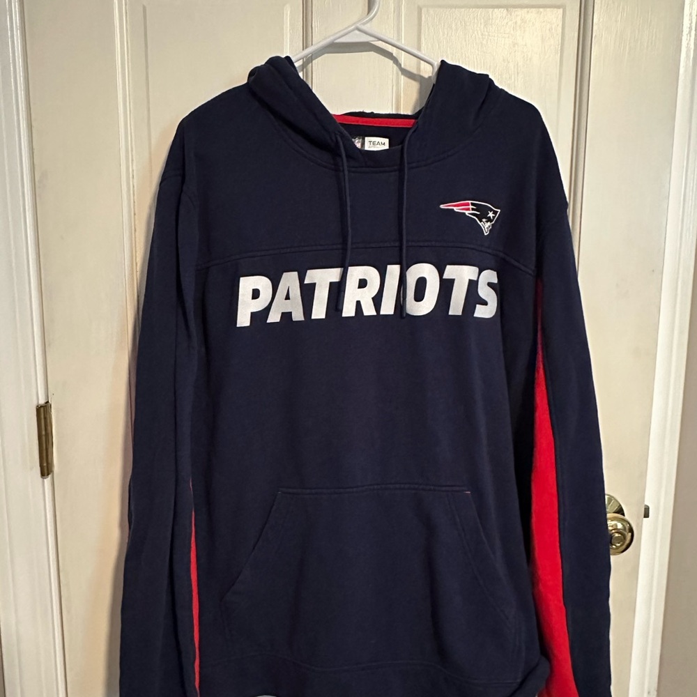 NFL Patriots Navy and Red Hoodie